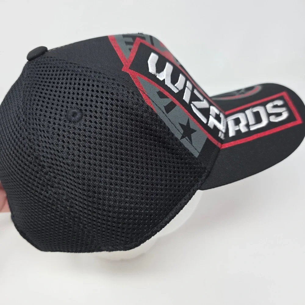 Adidas Washington Wizards Hat Youth Snapback Graphic Print Polyester Black